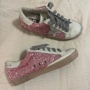 Pink Glitter Sparkle Golden Goose Sneaker Lookalikes